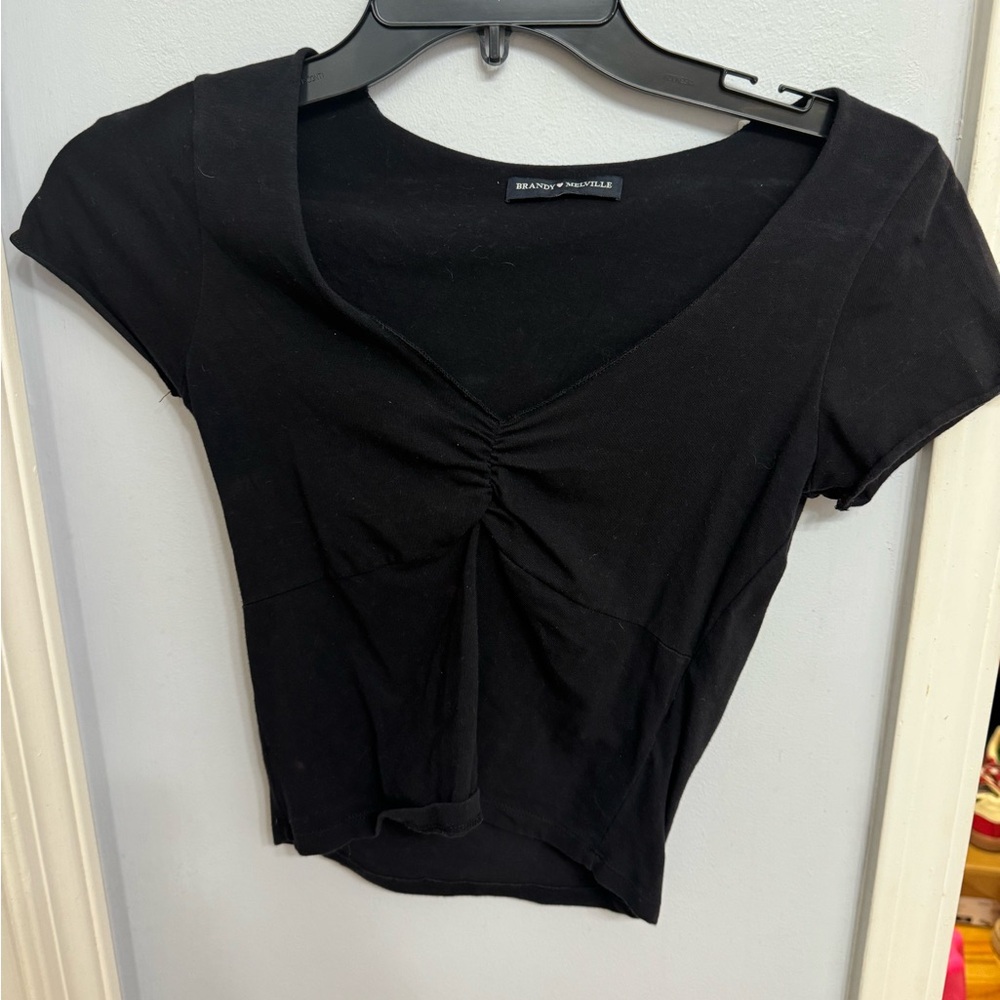 Black Short Sleeve Top